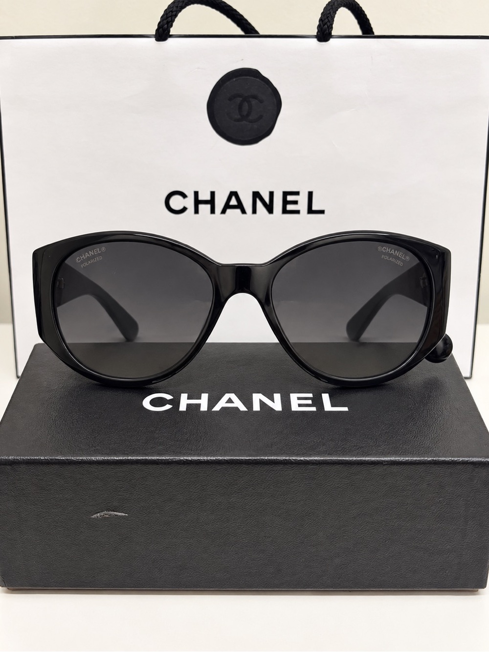 CHANEL Black Oversized Women's Sunglasses